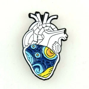 Joyería artística anatómica de esmalte de corazón - Imagen 1 de 3