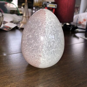 Art Glass Egg Shaped Abstract Paperweight Mouth-Blown 4" x 3" Excellent Cond  - Picture 1 of 4