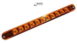 17" LED Light Bar Amber w/ Strobe Emergency Clearance Marker Turn Trailer Truck - Picture 1 of 7