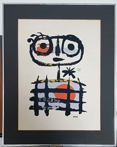 Vintage Joan Miro Abstract LITHOGRAPH 24X30 MANGEUR DE SOLEIL 1955 - Picture 1 of 4