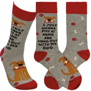 Calcetines divertidos unisex I Just Wanna Hang With My Dog - Imagen 1 de 4