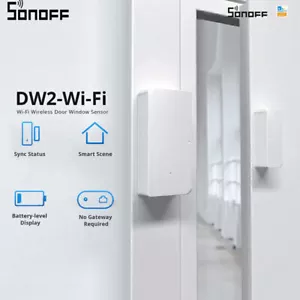 SONOFF DW2 Wifi Wireless Door Window Sensor Open/Closed Detectors e-WeLink APP - Picture 1 of 9