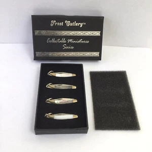 New Frost Cutlery Collectable Miniatures Series 4 small knives with pearl grip - Picture 1 of 14