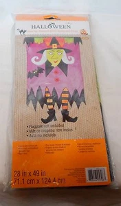 Flag Garden Halloween 28" x 49" By Celebrate It Witch Indoor/Outdoor 10E - Picture 1 of 2