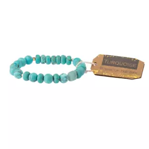 Bracciale Impilabile Scout Curato Indossa PIETRA TURCHESE GIOIELLI SS001 - Foto 1 di 3