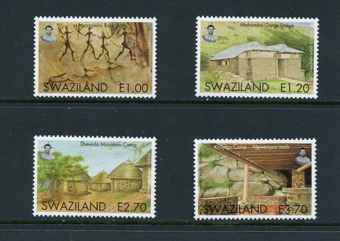 Y231  Swaziland 2008  tourism  rock paintings hiking  4v.     MNH Cover