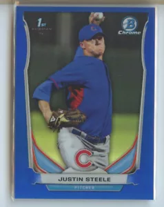 2014 Bowman Chrome Draft Blue Refractors #CDP120 JUSTIN STEELE RC SER# 328/399 - Picture 1 of 2
