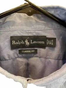 Ralph Lauren Herren XL 100% Baumwolle Blau Kariert Button Down Langarm Hemd  - Bild 1 von 3