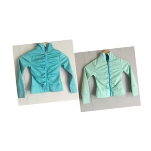 C9 Champion Girls' Ruched Track Jacket Bundle 2- Seafoam & Green Stripe XS - Picture 1 of 6