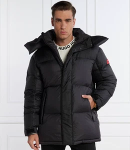 Herren HUGO Winter Puffer Jacke schwarz Full Zip mit Logo Melmus2341 - Größe XXL - Bild 1 von 10