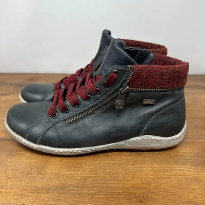 Tênis Remonte Tex Liv forrado de lã tornozelo cinza ameixa 40 feminino EUA 8.5 9 - Imagem 1 de 4