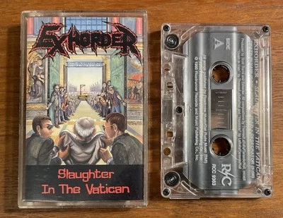 EXHORDER Slaughter In The Vatican Cassette Tape R/C 1990 ~ RARE Death Metal - Image 1 of 4