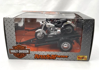 Maisto 2000 Harley Davidson буксировки и шоу трейлеры модель FLSTF Fat Boy новый - Изображение 1 из 4