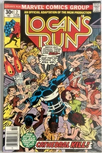 LOGAN'S RUN #2 Marvel 1976 CATHEDRAL KILL George Perez & Klaus Janson 6F - Foto 1 di 9