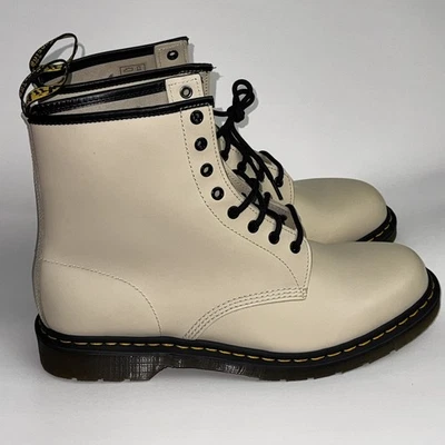 Dr. Martens 1460 8-Eye Leather Boots Cream 30552 Men’s size 12 - Image 1 of 4