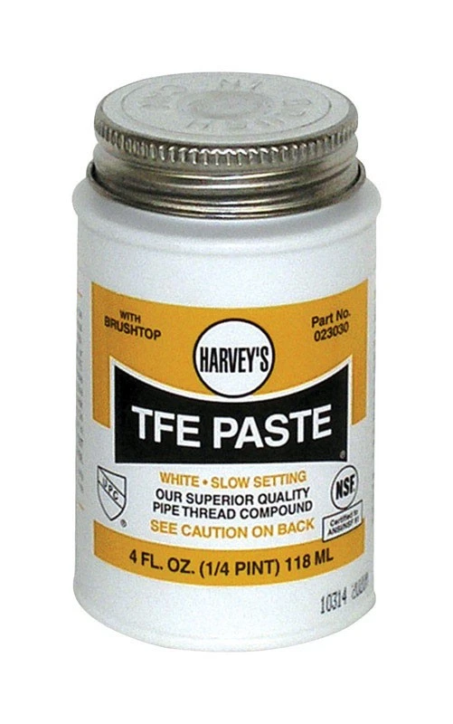 OATEY SCS WM Harvey 023030 Plastic White Teflon PTFE Paste Pipe Joint Compound 4 oz.
