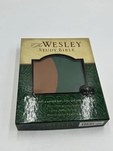 THE WESLEY STUDY BIBLE NRSV Abingdon Press Kunstleder grün & braun Softcover - Bild 1 von 15