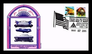 DR JIM STAMPS US COVER AUTO TAIL FIN FDC COMBO PANDA PASTED ON CACHET - Picture 1 of 2