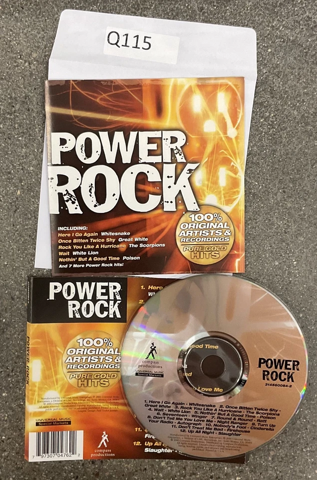 Various Artists Power Rock (CD) No Case #Q115 - Image 1 of 1