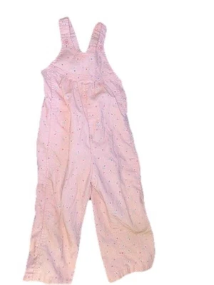 Mono de pana vintage Healthtex rosa estampado de flores niñas 3T hecho en EE. UU. Foto 1 de 4