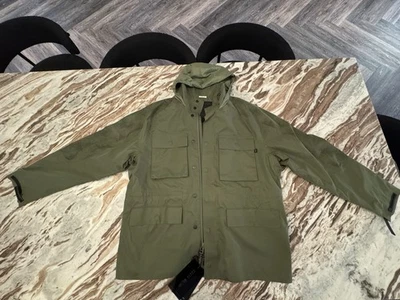 Alpha Industries M-65 Laser Cut Field Coat Sage NOVO EM FOLHA TAMANHO GRANDE AMOSTRA - Imagem 1 de 4