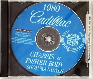 Cadillac Deville Eldorado Fleetwood 1980 manual de servicio de taller y CD de reparación de carrocería - Imagen 1 de 3
