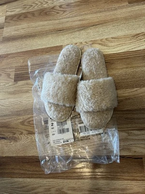 Zapatillas sin cordones J.Crew para mujer talla 9 de piel de oveja difusa caqui claro nuevas con etiquetas Foto 1 de 4