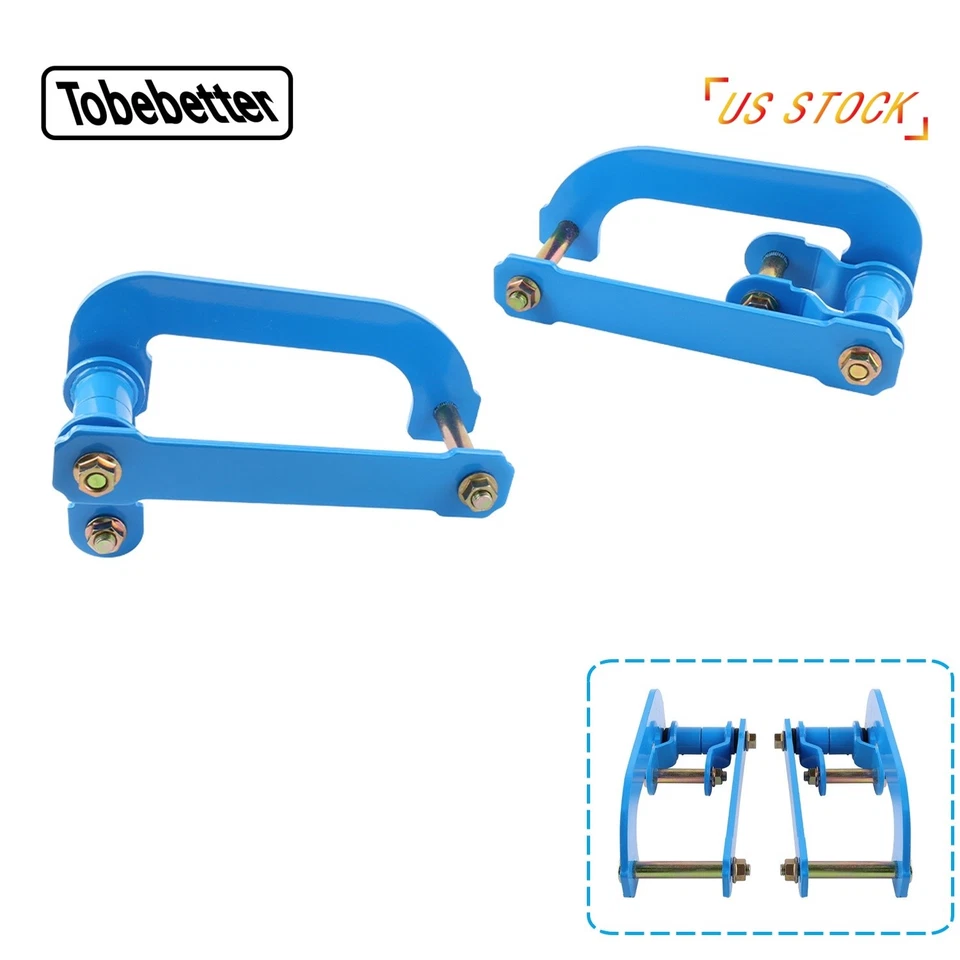 Rear Leaf Spring Shackles Extended 2" Lift For Toyota Hilux REVO 2.5L 2016+Black — 第 1/4 张图片