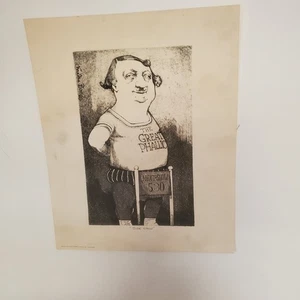 Charles Bragg Side Show The Great Phallic Art Print approx. 16" x 13" - Picture 1 of 4