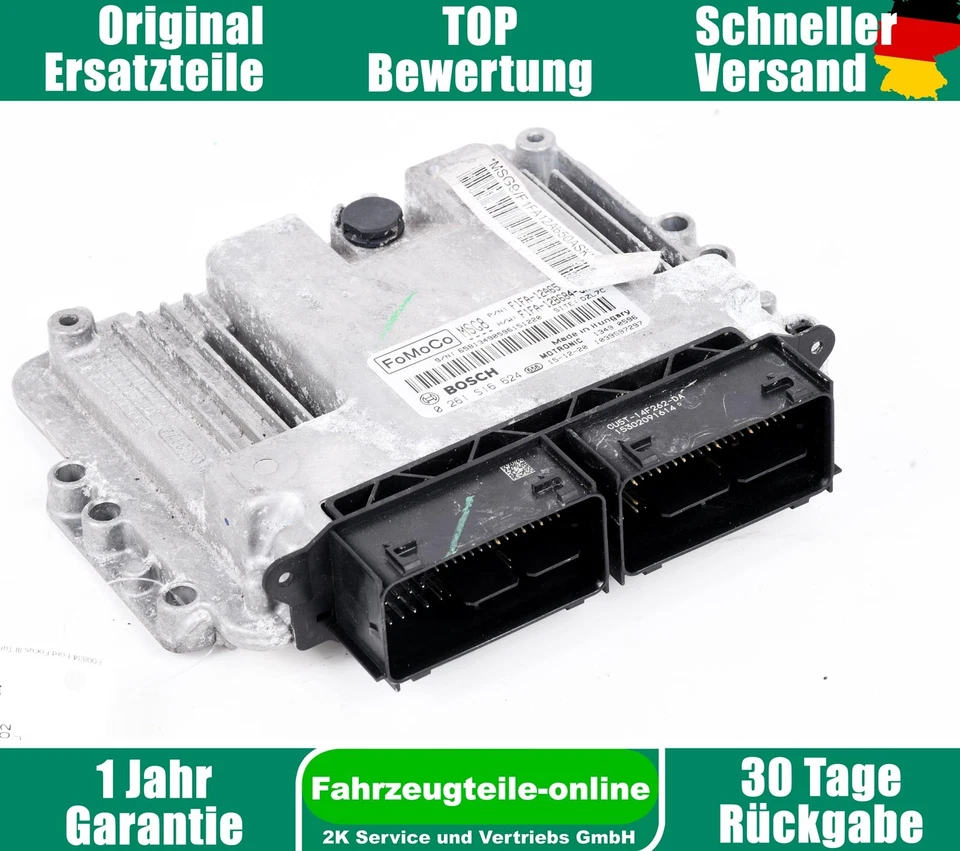 Ford Focus III F1FA12A650ASK Centralina Motore ECU 1.0 - Immagine 1 di 4