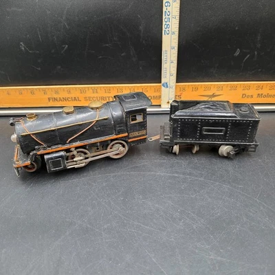 Vintage Lionel IVES 257 257T Übergangsset Lok Tender Weißblech UNGETESTET - Bild 1 von 4
