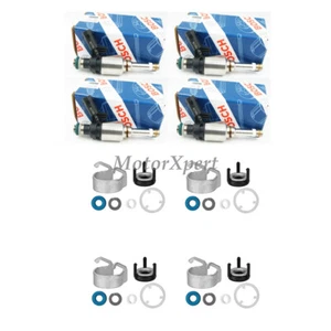 4 pcs OEM Bosch Fuel Injectors w O-ring Seals for AUDI A4 Q5 TT VW GTI 2.0T - Picture 1 of 6