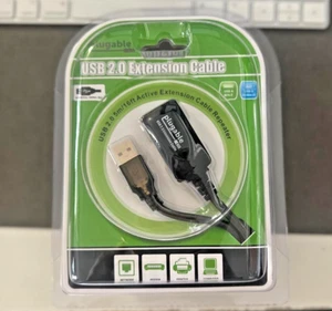 NEW Plugable USB Extension Cable - USB 2.0 16ft (5m) in original packaging - Picture 1 of 3