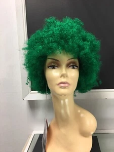 Forever Young FOXXY Afro Fantasy Cosplay Curly Wig, Emerald Green CLOSEOUT - Picture 1 of 3