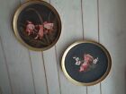 Hutschenreuther Selb Germany Hanging Wall Chargers With Fish And Chicken 
