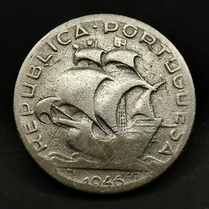 2,5 ESCUDOS ARGENT CARAVELLES 1946 / PORTUGAL SILVER - Bild 1 von 2