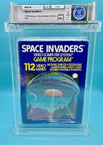 SPACE INVADERS - WATA 6.0 A+ ** Atari 2600 ** FIRST PRINT - RARE BLUE BOX - Picture 1 of 8