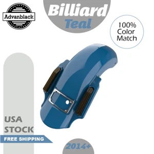 Guardabarros trasero extendido Advanblack Billiard Teal Dominator para Harley 14+ - Imagen 1 de 11