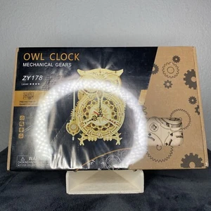 Mechanical Gear 3D Wooden Puzzle Owl Clock Assembly Building Kits BRAND NEW - Picture 1 of 4
