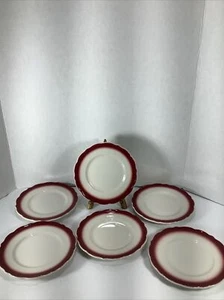 Set of 6~Syracuse China®️Scalloped Edge Airbrush Bread/Dessert Plates~6.25”~ NEW - Picture 1 of 15