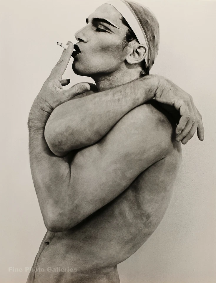 1990 年复古 HERB RITTS 男性裸体 VLADIMIR Acrobat 太阳马戏团照片 11x14 — 第 1/1 张图片