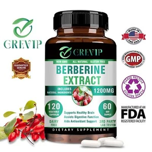 120 pièces d'extrait de berbérine 1200 mg - cholestérol inférieur, - Foto 1 di 12