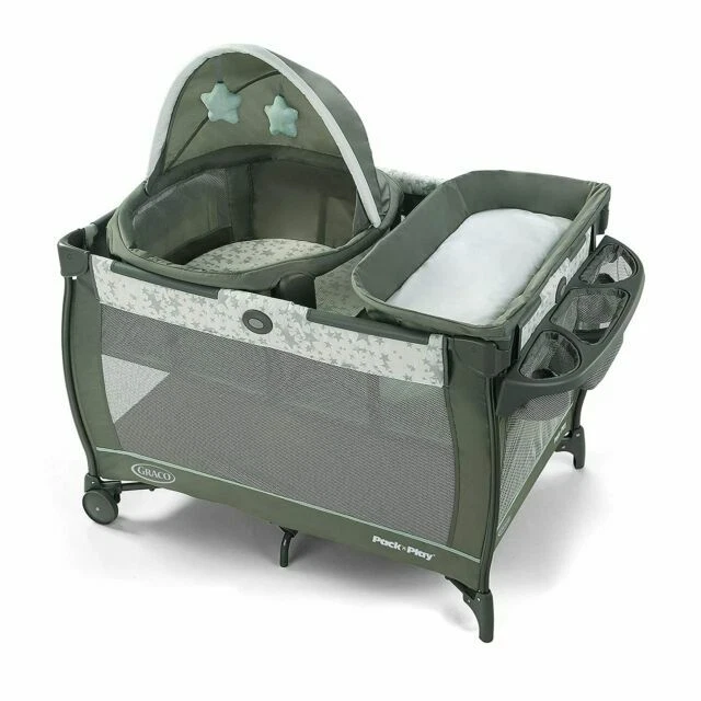 Graco 2109198 Pack N Play Travel Dome Playard W Full Size Infant Bassinet Oskar
