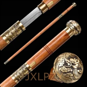 Bonita espada china de Kung Fu Wushu Damasco hoja de acero doblada mango de ébano funda - Imagen 1 de 10
