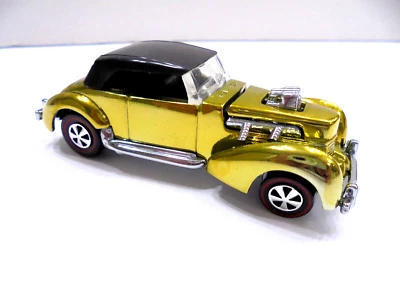 Redline Hotwheel Classic Cord CUSTOM YELLOW SPECTRAFLAME/CLUB CAR 1 Of 1 BLT - Image 1 of 4