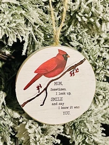 Mama runder Kardinal Ornament NEU Weihnachten - Bild 1 von 11