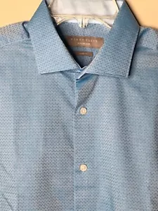 Perry Ellis Premium Slim Fit Oberhemd Herren Größe 16 1/2 34/35 blau - Bild 1 von 13
