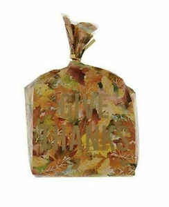 Bolsas de golosinas Give Thanks Leaves otoño Acción de Gracias (4" x 10") 20 bolsas y lazos giratorios - Imagen 1 de 2