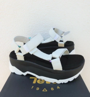 TEVA ZAMORA SANDALIAS UNIVERSALES BLANCAS PLATAFORMA PLATAFORMA ESPUMA CUERO, US 5/36 NUEVAS EN CAJA Foto 1 de 4