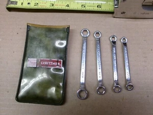 Craftsman USA 4-Piece Midget Box End Wrench Set With Pouch No 4379 - Foto 1 di 8